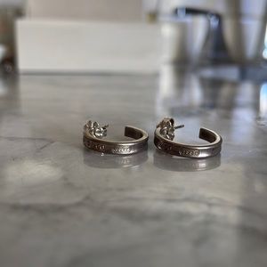 Tiffany silver hoops